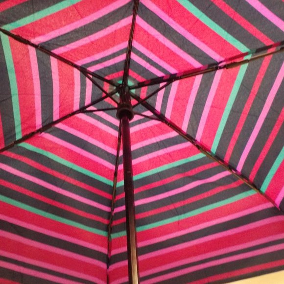 Misty Harbor Rainbow Stripe Auto Open Umbrella W/Slipcover & Hand Strap NWT - Picture 5 of 7